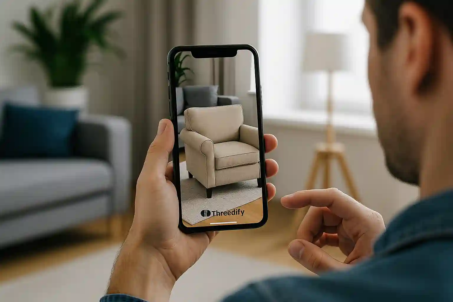 نمایش مبل با واقعیت افزوده در خانه